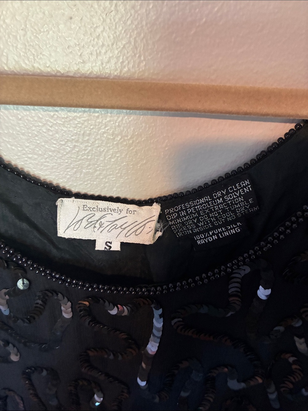 Lord & Taylor Black Sequin Tank Vintage - Picture 2 of 4
